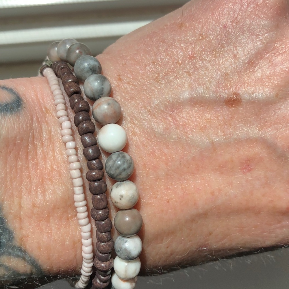 Wraparound beaded bracelet